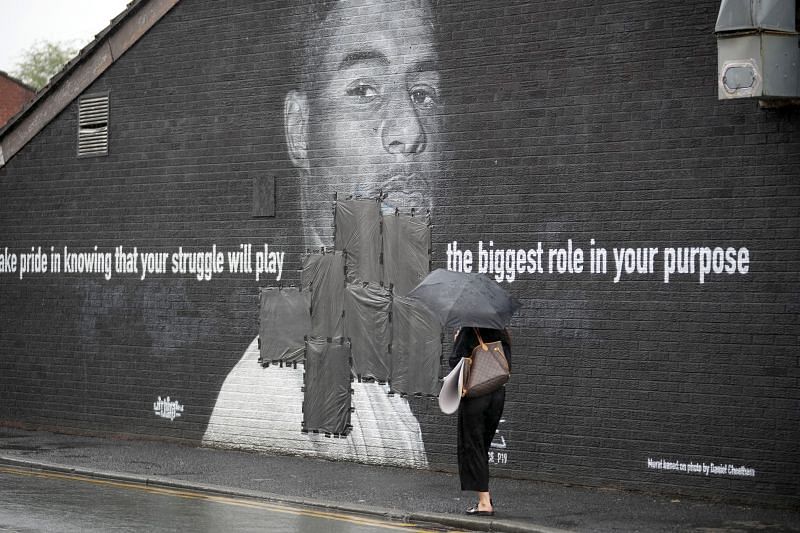Mural Of Marcus Rashford Defaced In Manchester After Euros Loss